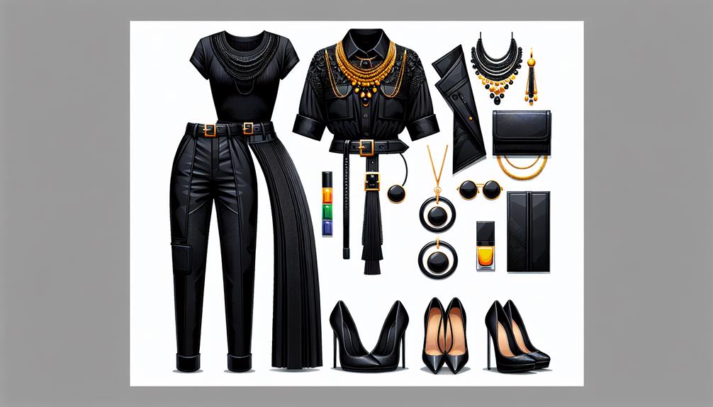 complementing colors for black