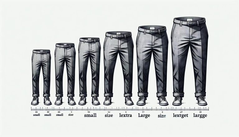 Men's Trouser Size Chart - Knowing Fabric