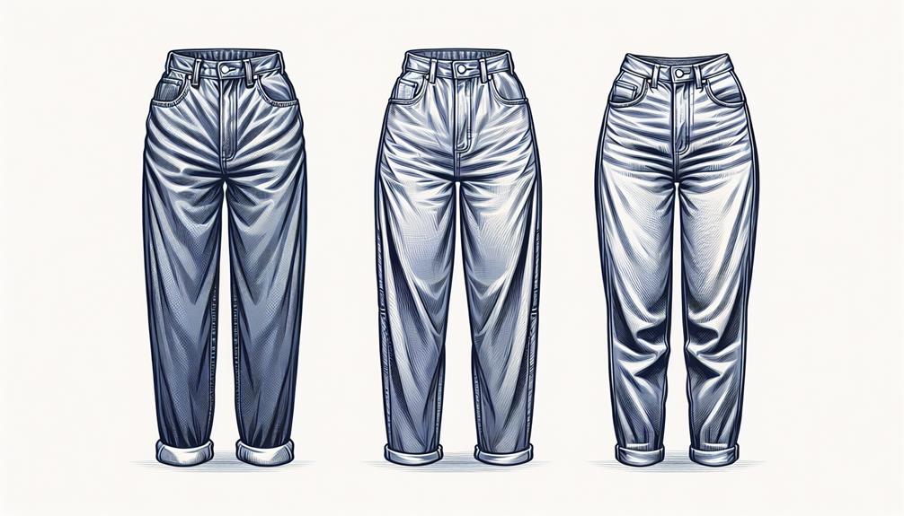 comparing dad and mom jeans