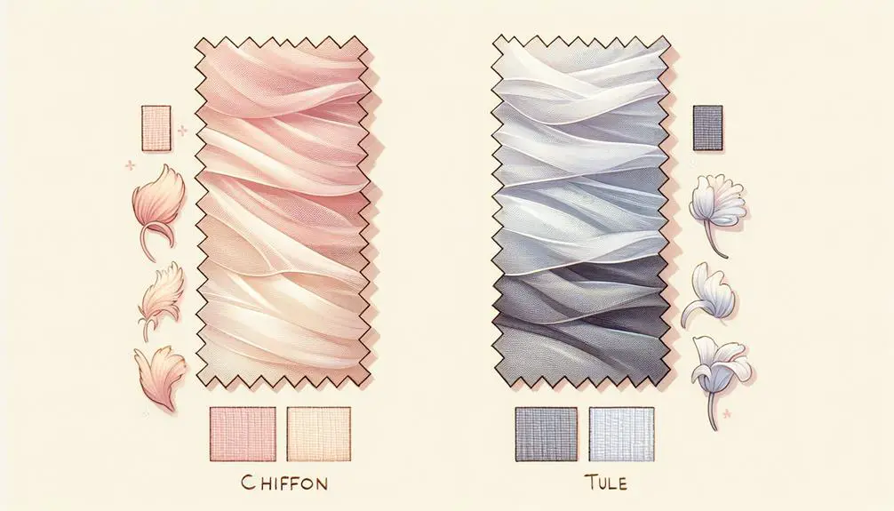 fabric comparison chiffon versus tulle