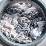 grey and white laundry