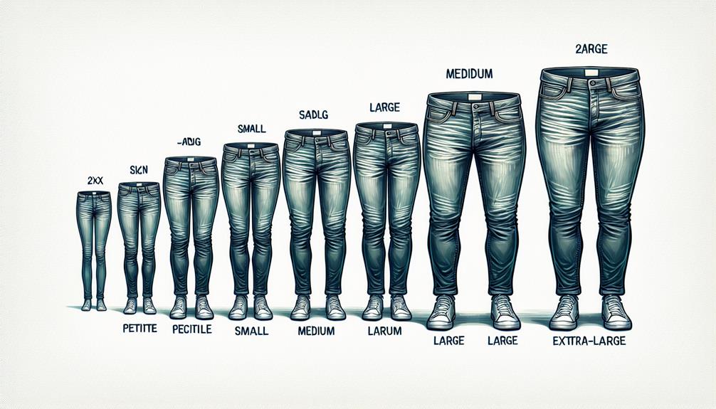 medium pant size chart