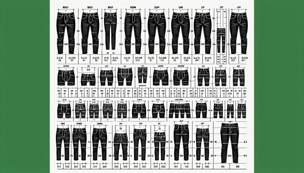 men s pants size guide