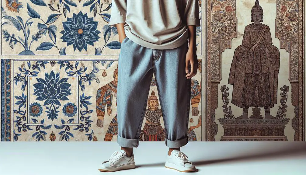 relaxed fit denim pants