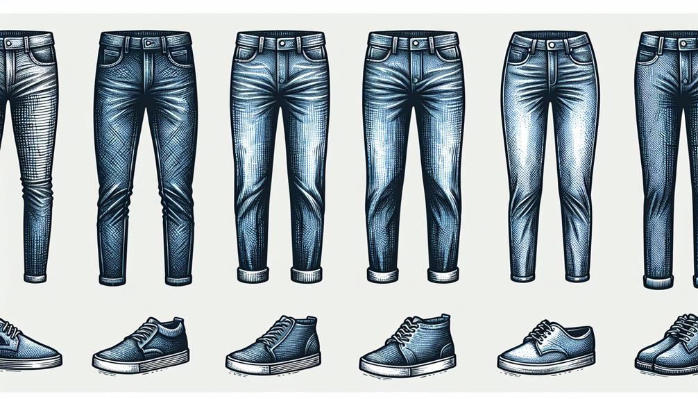 types of denim pants
