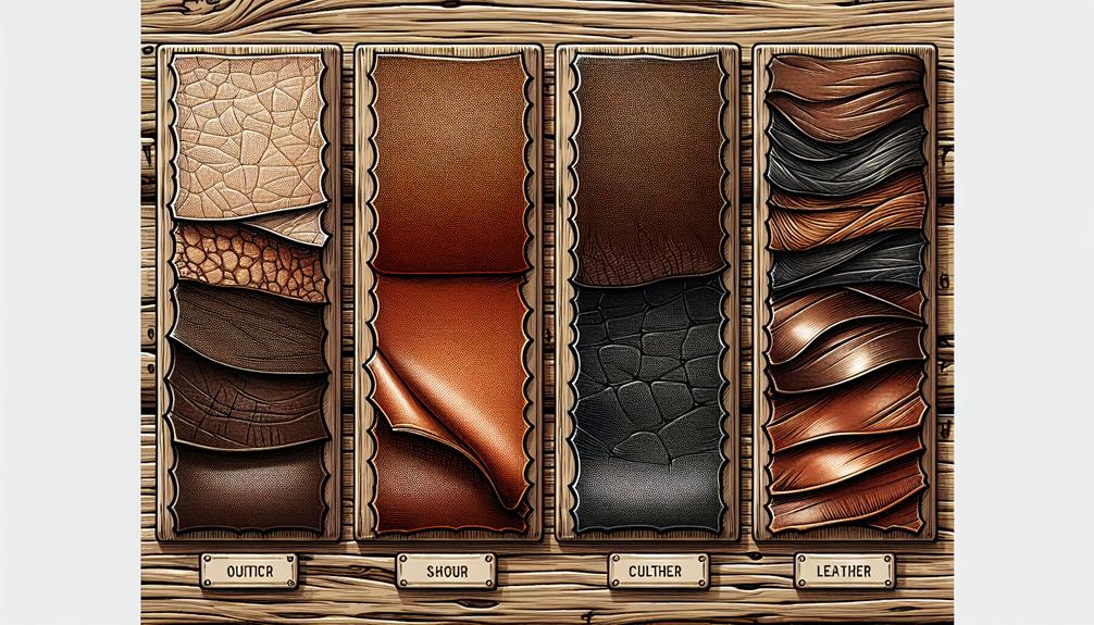 types of leather grades