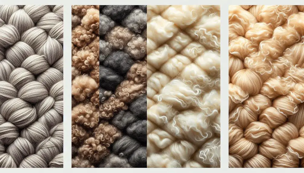 types of wool fibers