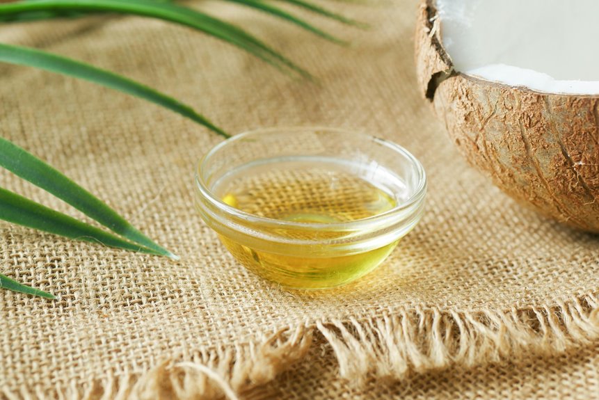 coconut oil as softener